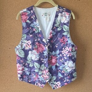 Orvis Vintage Made In USA Floral Print Cotton Garment Size M